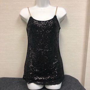 Black sequin tank top